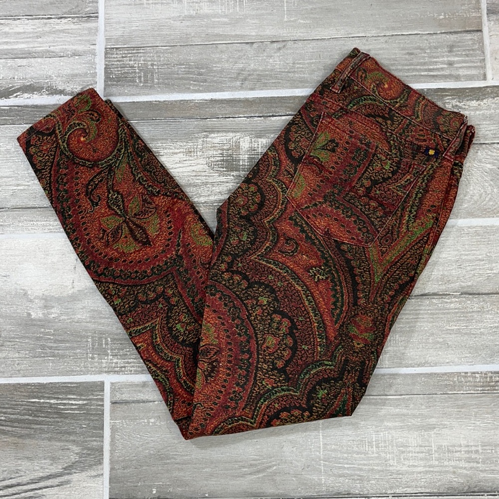 Lucky Brand Charlie Skinny Paisley Jeans